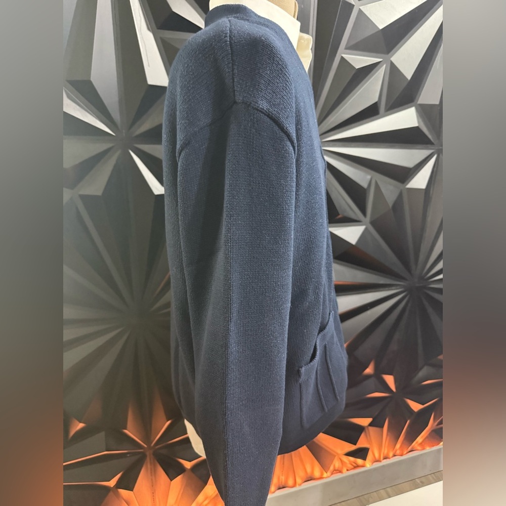 Polo Ralph Lauren Navy Cardigan with Logo - Picture 2 of 4
